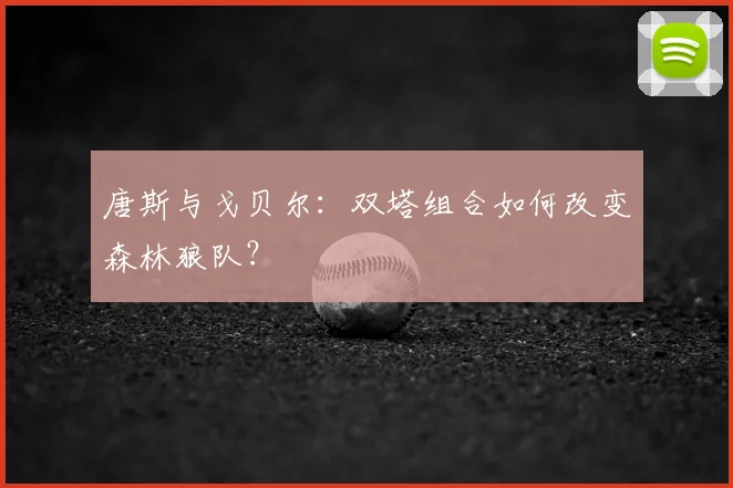 唐斯与戈贝尔:双塔组合如何改变森林狼队?